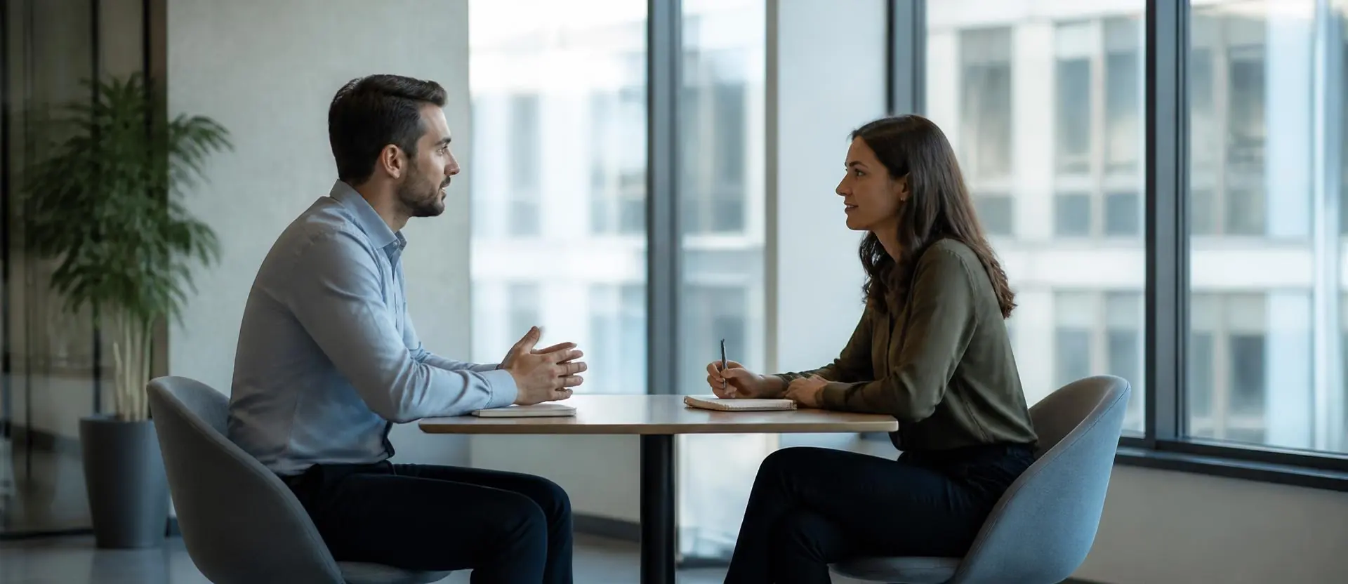Manager en entretien individuel avec une collaboratrice